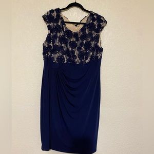 New Navy Blue Connected Apparel Dress Size 18W